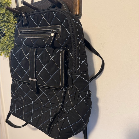 Vera Bradley Black Quilted Backpack - Picture 4 of 12